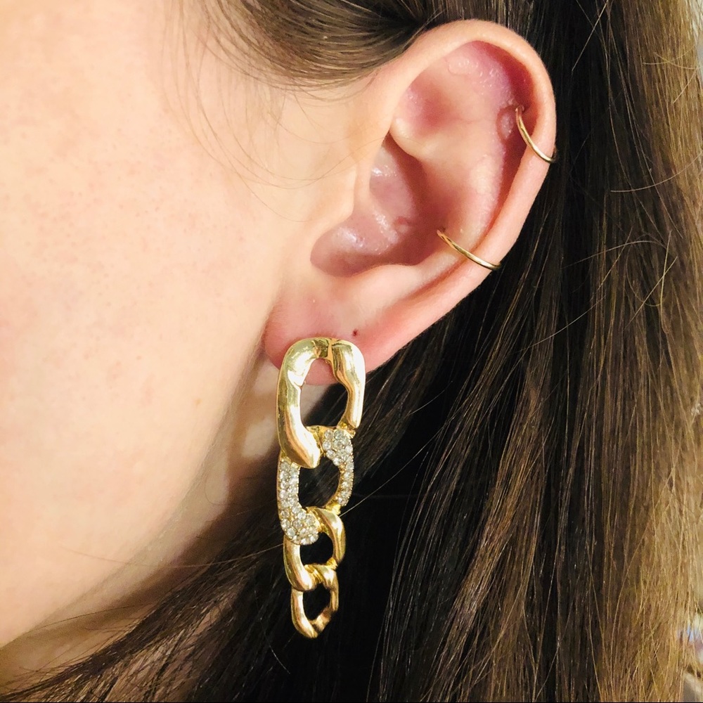 New! Miami Nights Chain Drop Earrings - Picture 3 of 8